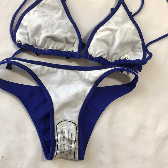 NWT Le Doux Royal blue Bikini, embellished, med. - Picture 7 of 7